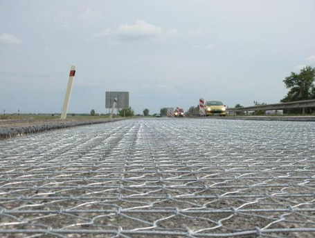 Reinforced gabion mesh